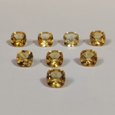 Citrine 7x7mm cushion facet 1.34 cts